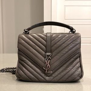 YSL | COLLEGE MEDIUM CHAIN BAG IN QUILTED LEATHER